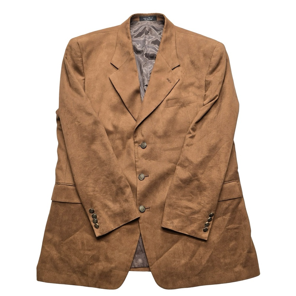 Andrew‎ Fezza Suede Leather Blazer Brown Western 48L